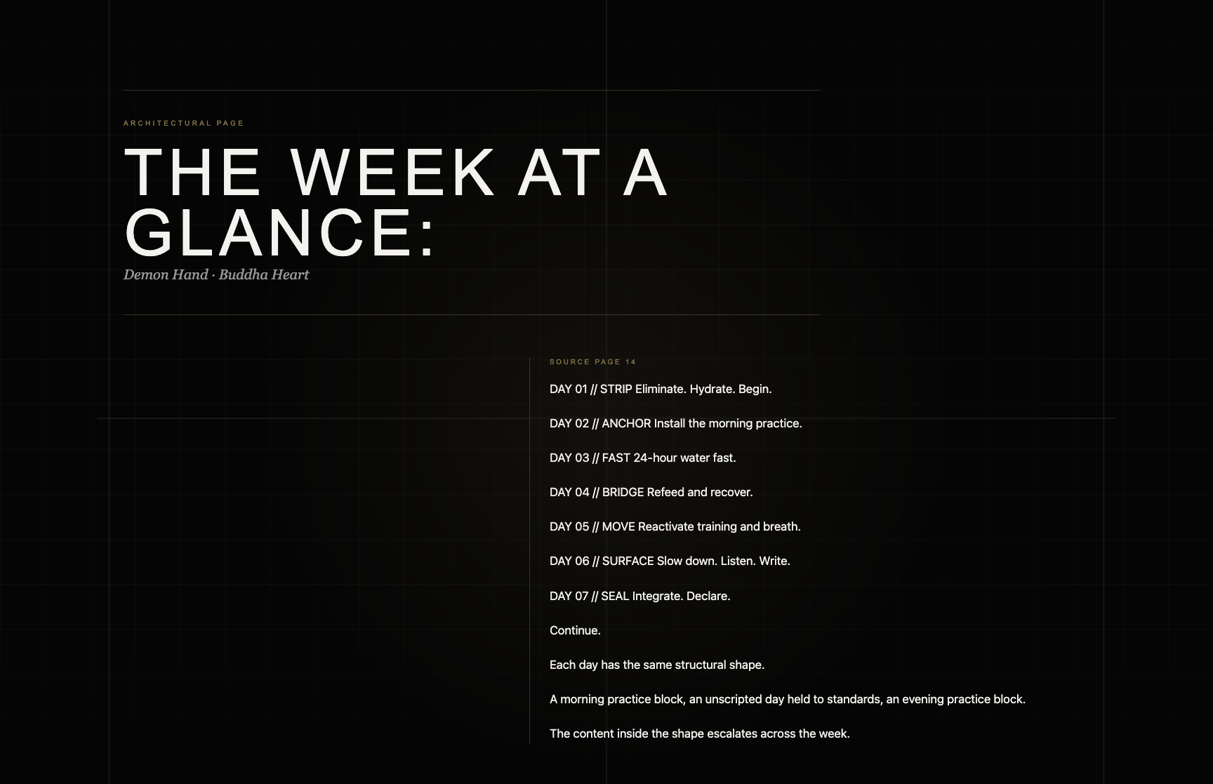 Week at a glance